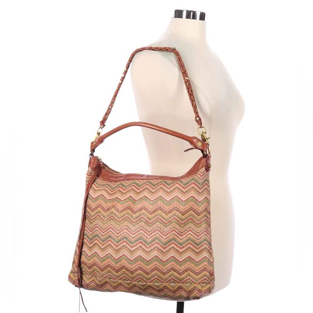 MZ Wallace Carla Zagora Chevron Multicolor Shoulder bag + coin purse